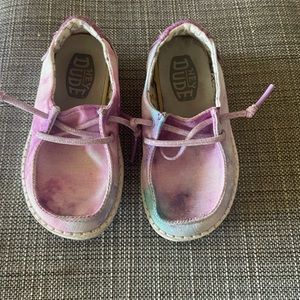 Hey Dude purple toddler shoes
